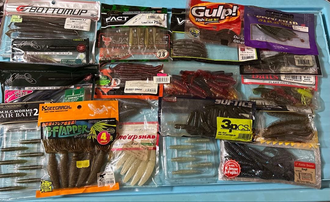 バス釣りワームセット　100袋以上