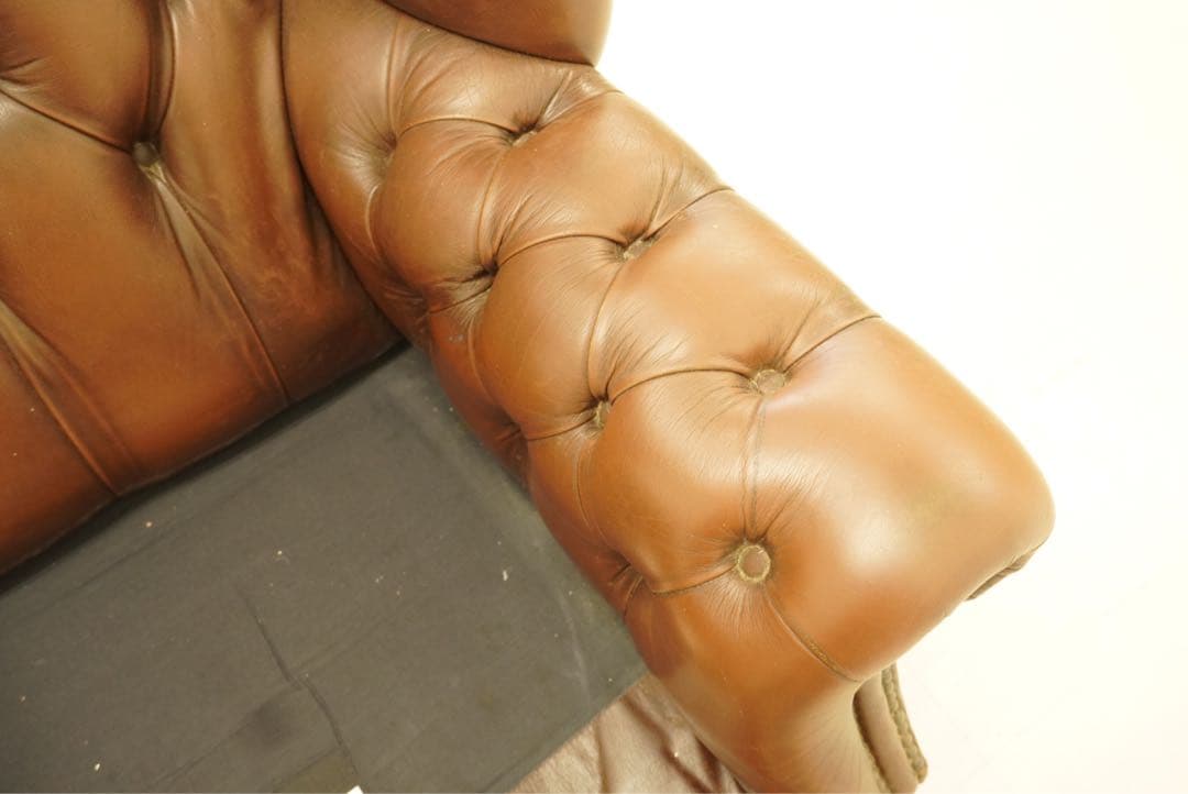 期間限定割引　英国　ヴィンテージ　チェスターフィールド　イギリス製ブラウン