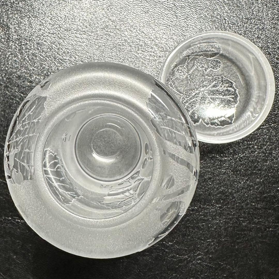 ★北一ガラス！茶道具！ガラス 茶碗・茶入！紙箱/栞付！★