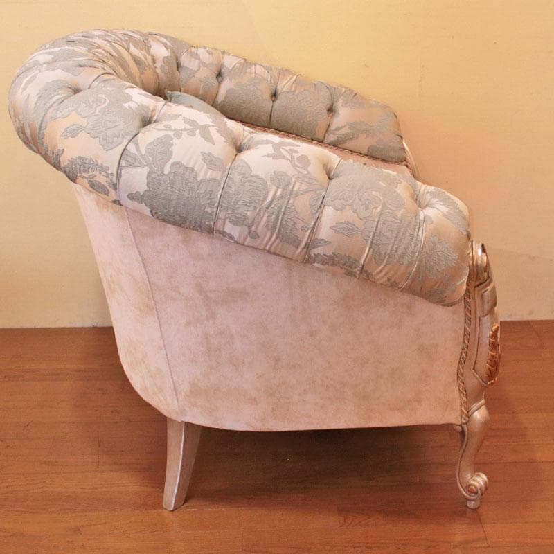 一人掛けソファ ファブリックチェア 水色 インテリア 122-331