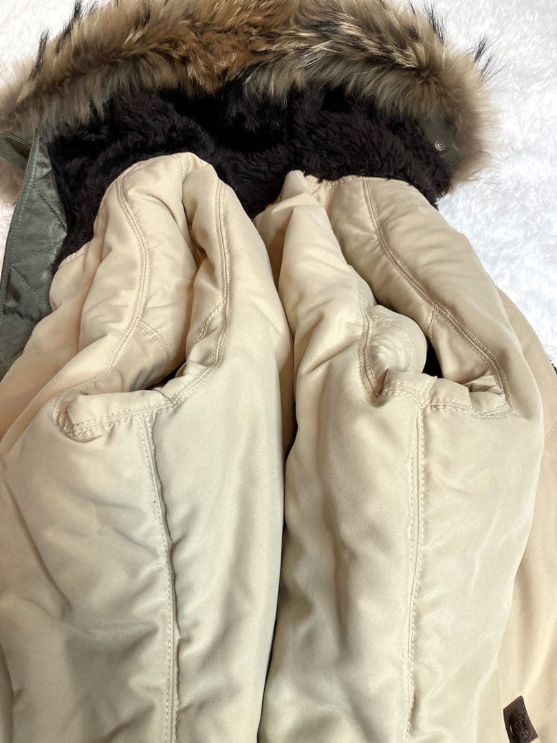 ￼wjk ダブルジェイケイ モッズコート N-3Bカーキ ファー L ny02