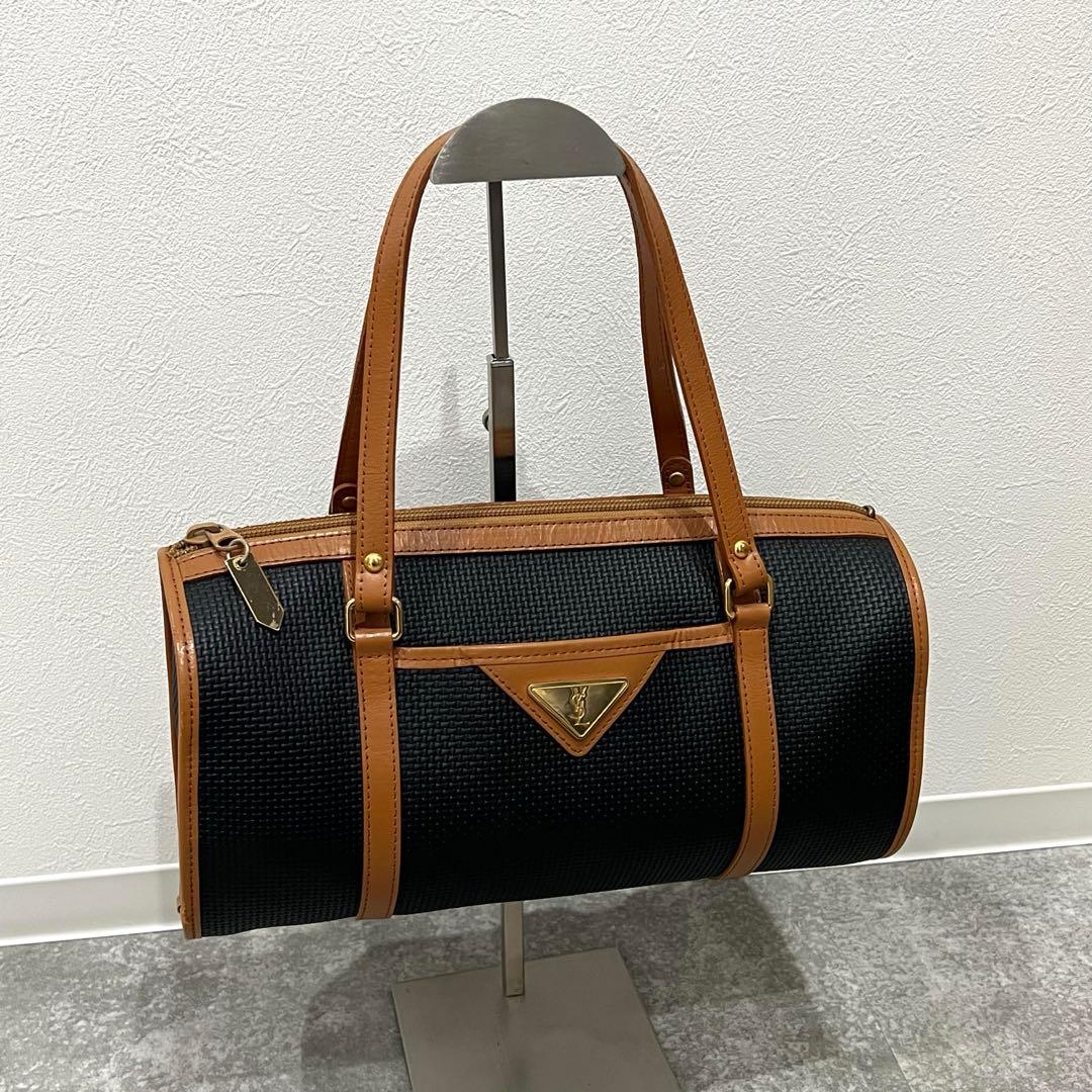 未使用 イヴ・サンローラン 円筒形ハンドバッグ ヴィンテージ