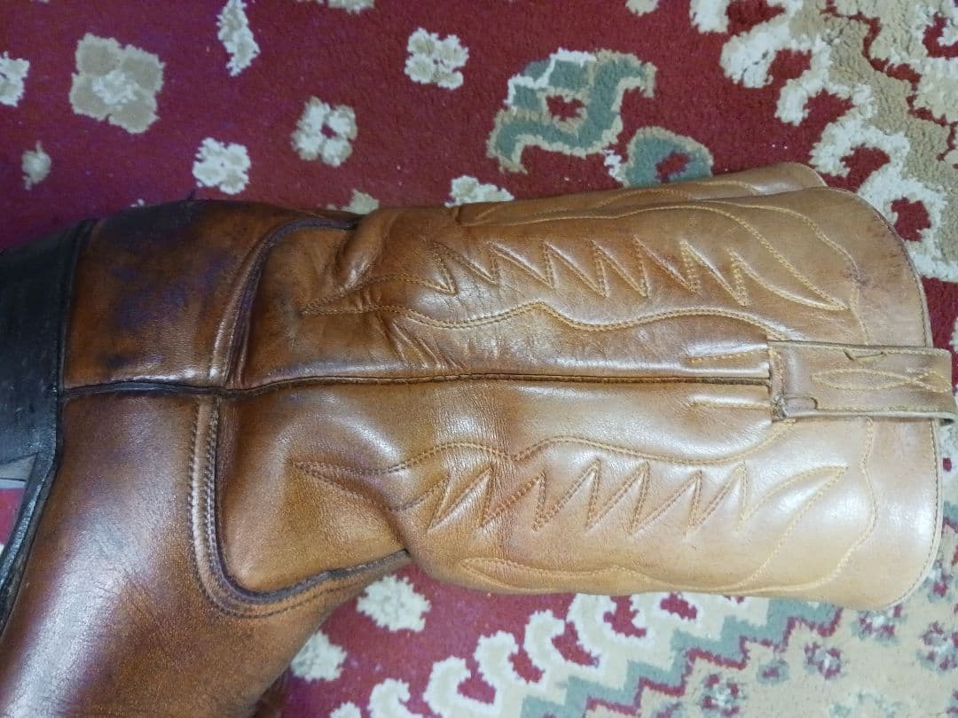 ビンテージ　ブラウンレザーウエスタンブーツ　used 9, 26,5cm