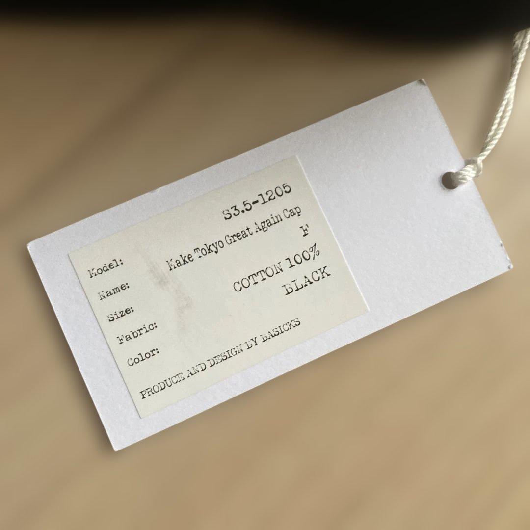 帽子 BASICKS Make Tokyo Great Again Cap BLACK