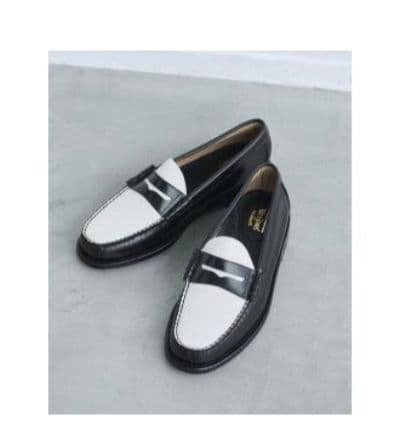 ●Weejuns G.H.BASS ローファー ホワイト/ブラック 28 中古