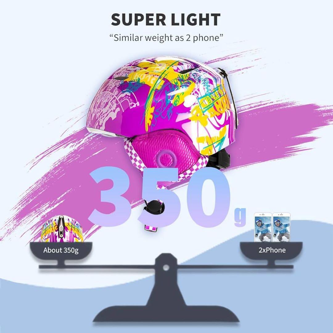 子供用 スキースケートヘルメット ASTM-2040 48-52cm Sサイズ