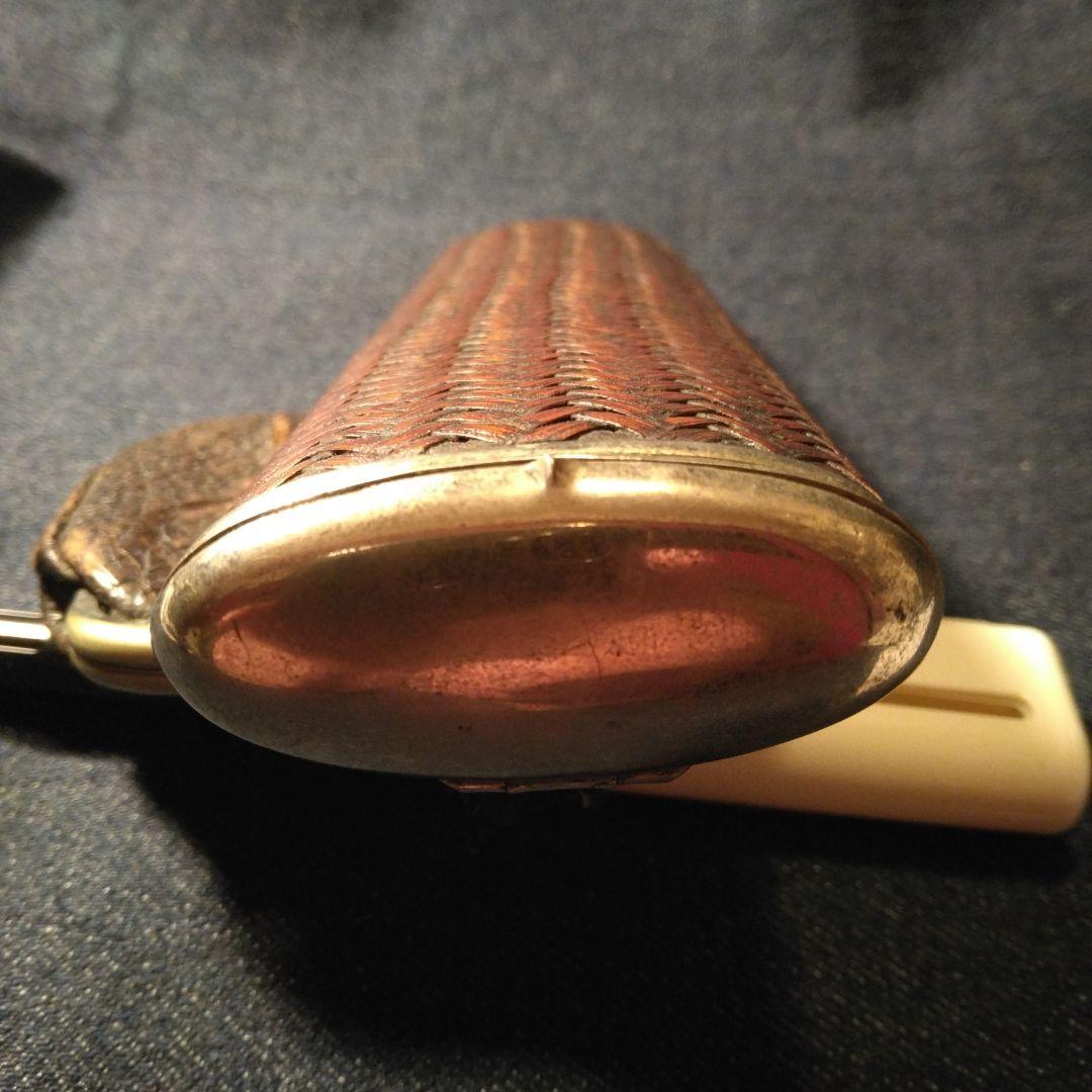 明治時代？編み込み眼鏡ケースと眼財布セット　ビンテージ　アンテーク　骨董