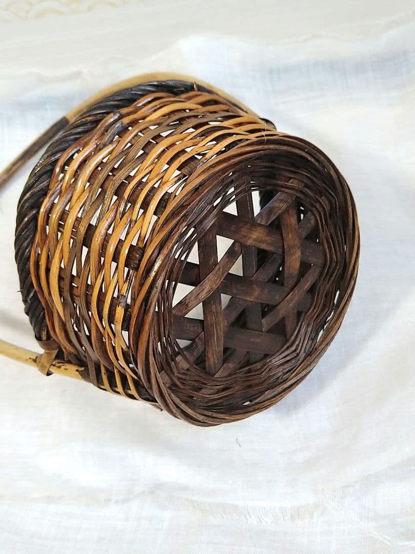 バスケット　編み籠　籠　インテリア雑貨　ガーデニング　アンティーク風　レトロ風