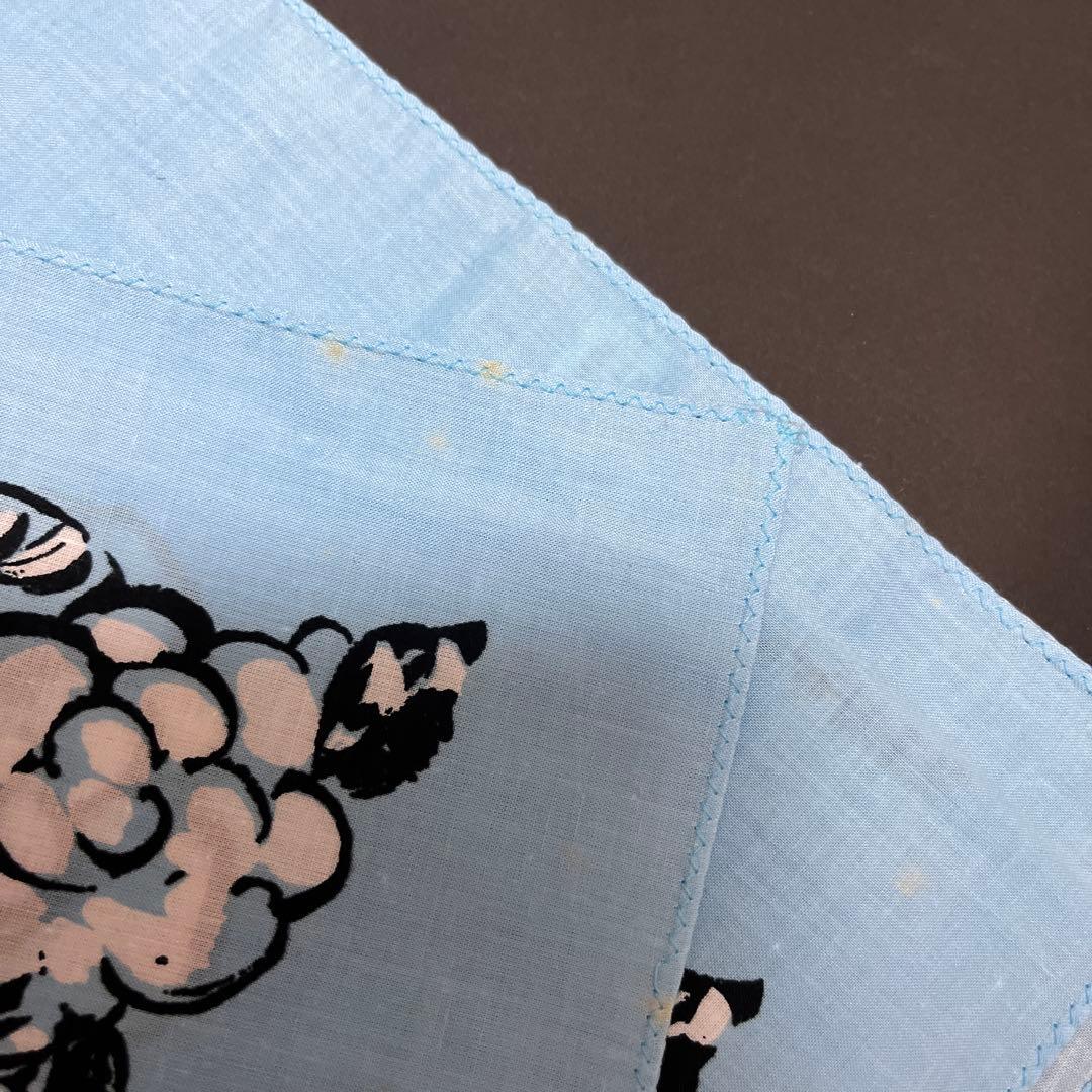 CHANEL 水色 ハンカチ　⚠️保管ジミあり‼️