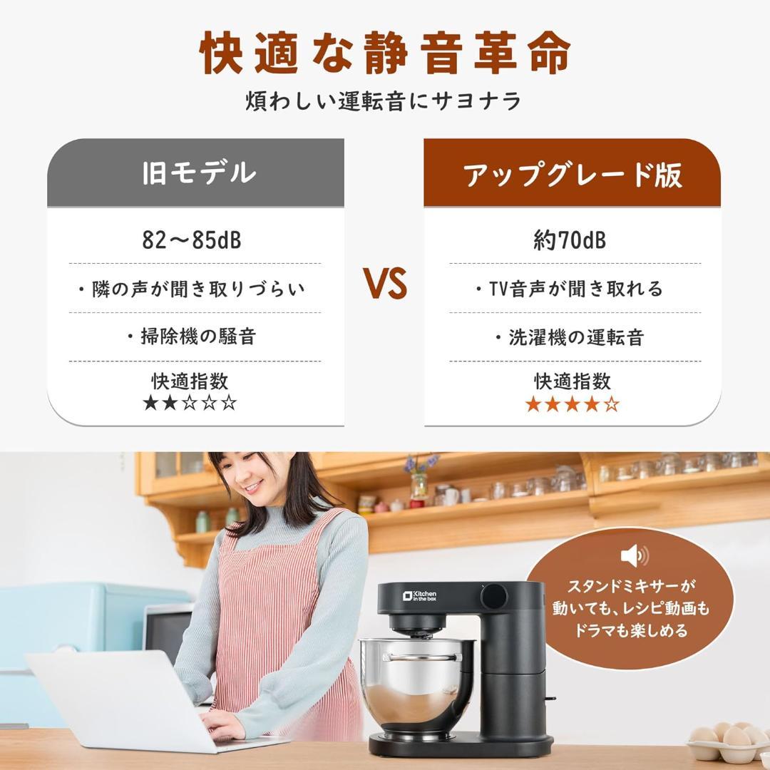 新品 Kitchen in the box スタンドミキサー 5L 6段階調速