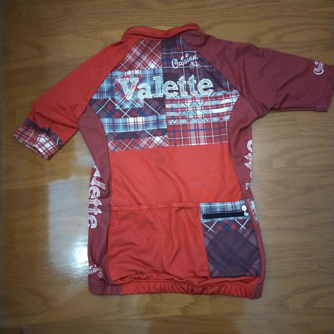 Valette サイクリングウェア 赤 チェック柄