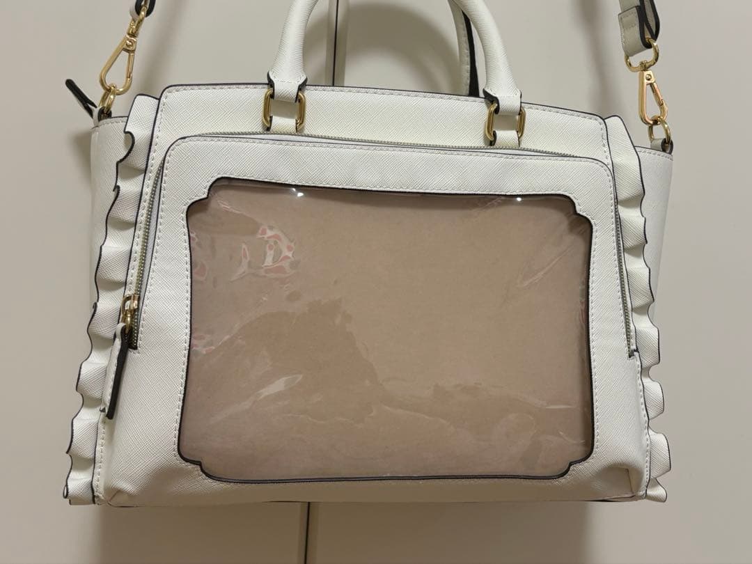 《推し事バッグ》クリアポケット付きトートバッグ