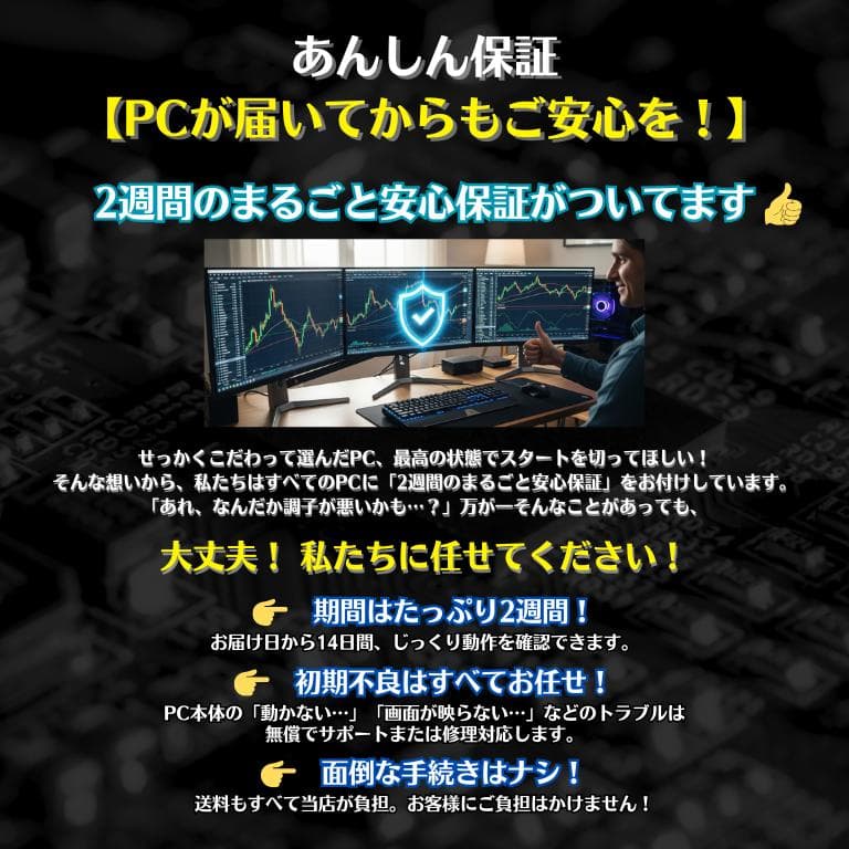 TD422 トレーディング専用PC 最大4画面 デイトレ 株取引 FX 仮想通貨