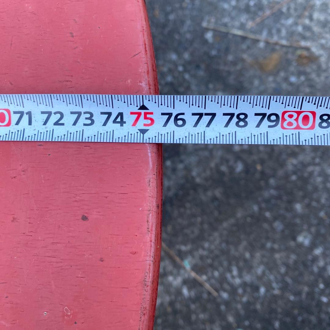 朱色　円形座卓 丸座卓　ちゃぶ台　75cm