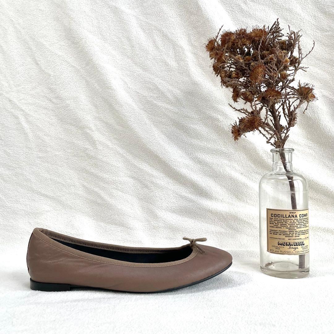 極美品・未使用級✨レペット フラット バレエシューズ レザー モカ 36.5