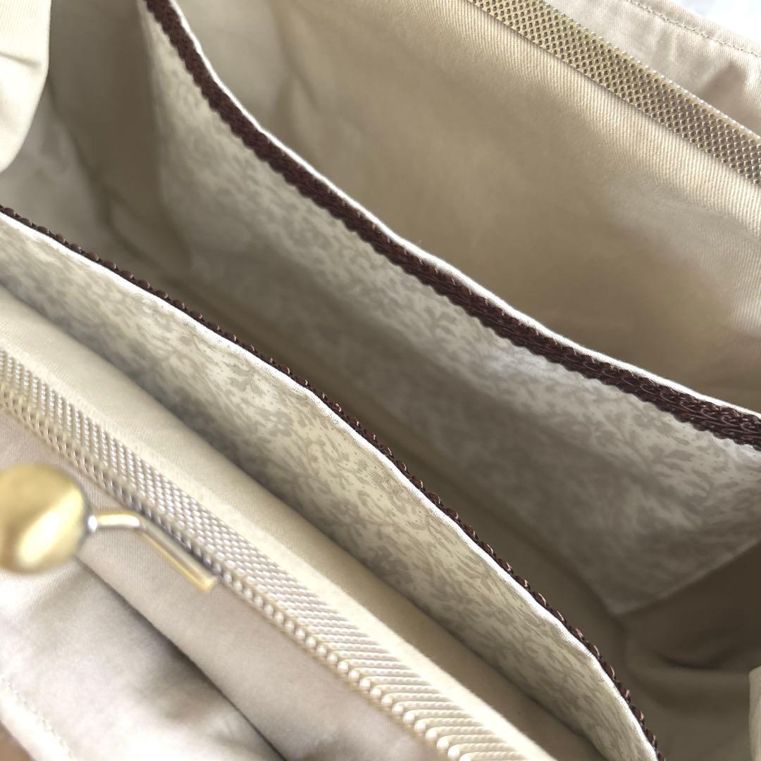 あおりがま口バッグ&がま口ポーチセット　アンティーク花柄レース　ハンドメイド