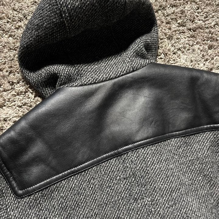 joseph homme ダッフルコート　レザー羊皮使用　ダッフルコード牛皮