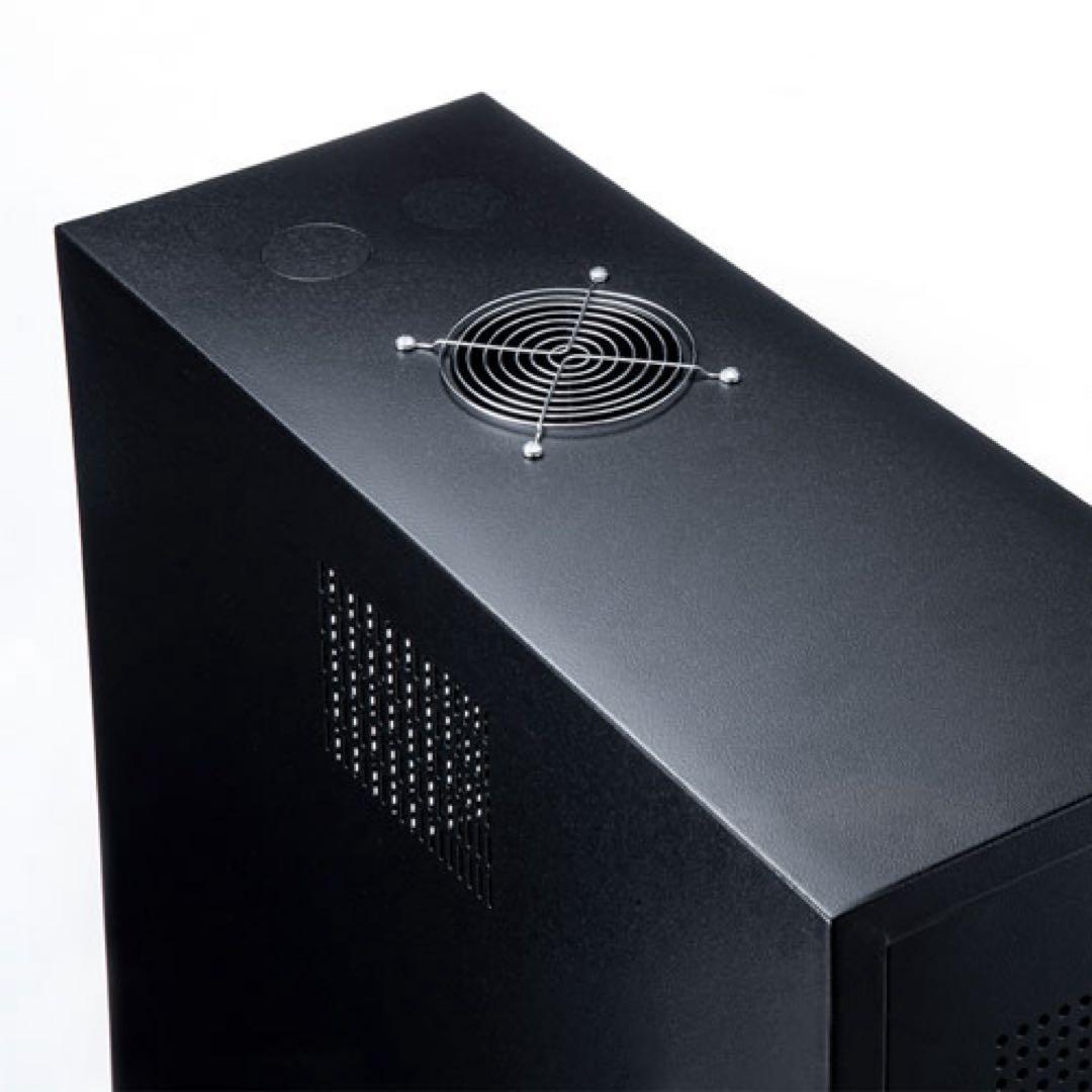 新品未開封】キャスター付きハブボックス(2Uブラック) CP-THBOX2UBK