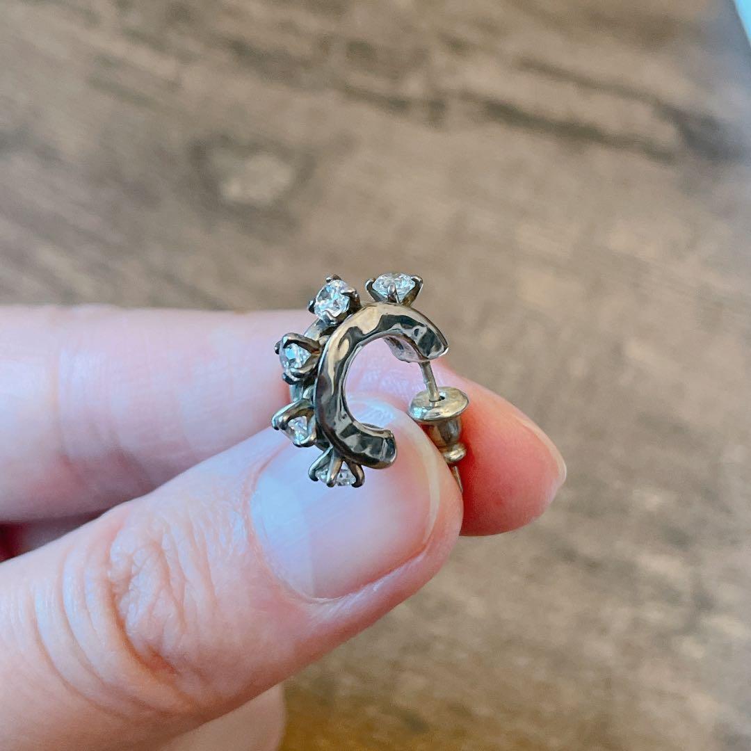 e.m. シルバーピアス キュービックジルコニア