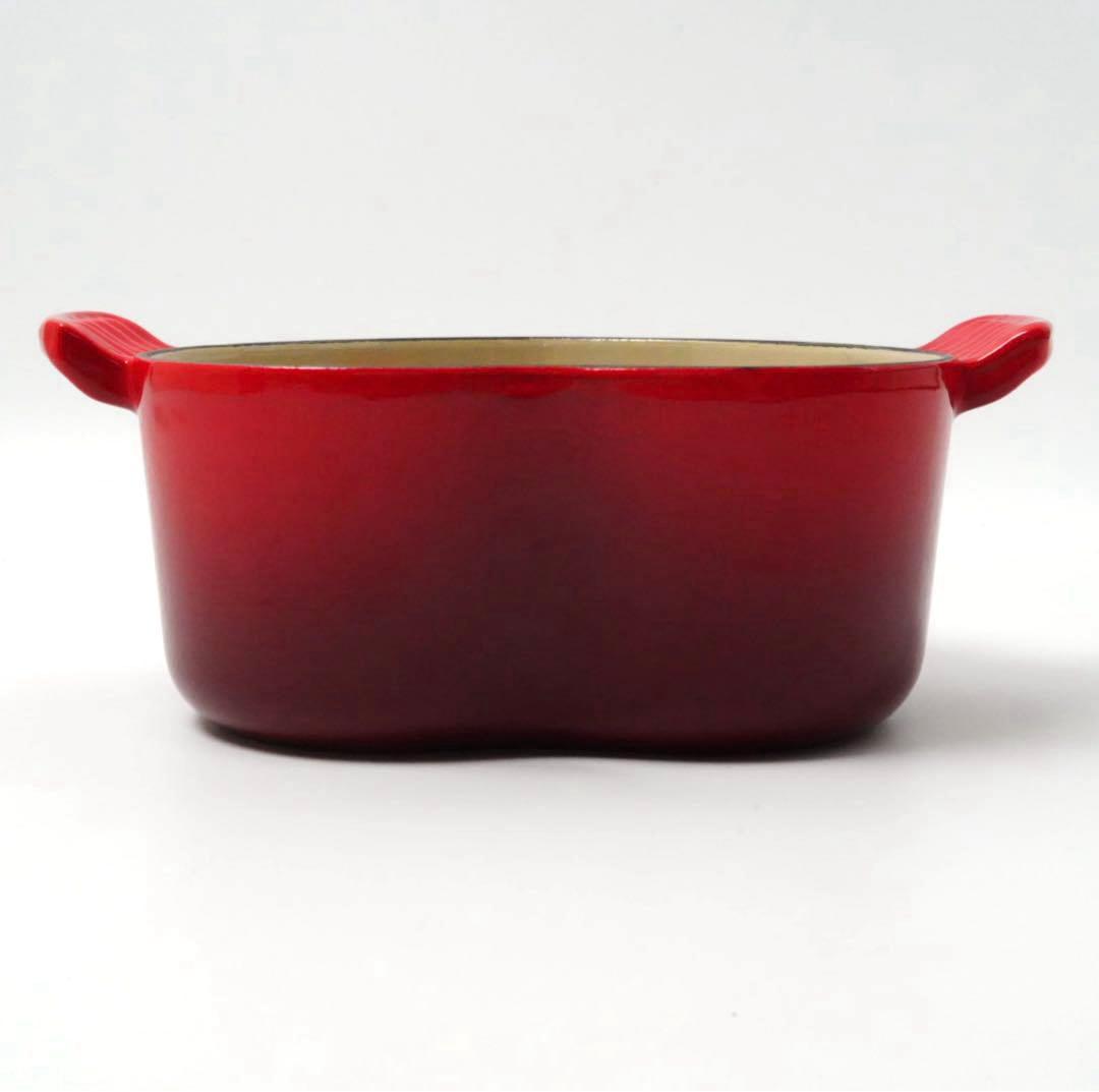【美品】LE CREUSET　ココット ダムール チェリーレッド　18cm