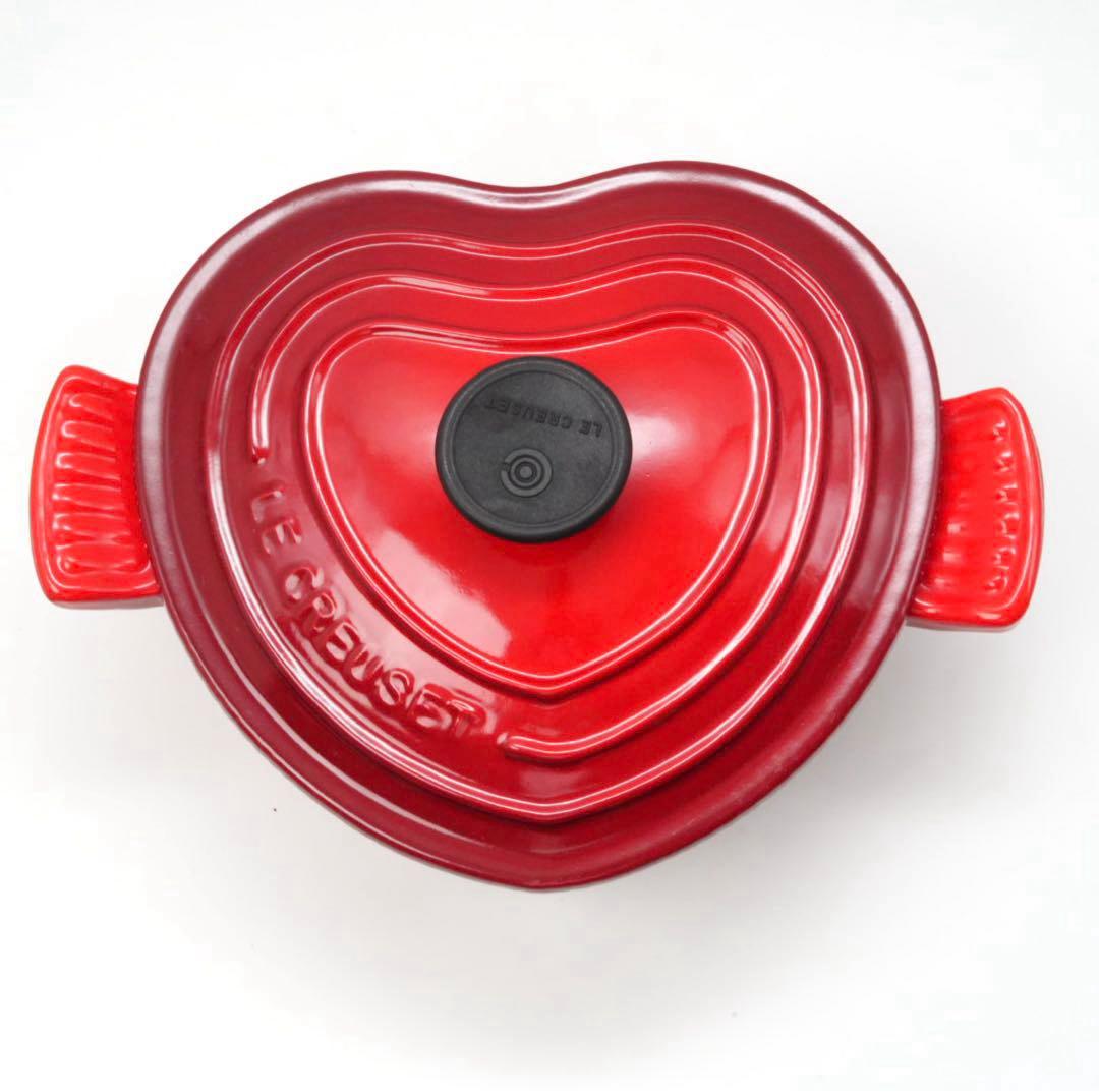 【美品】LE CREUSET　ココット ダムール チェリーレッド　18cm