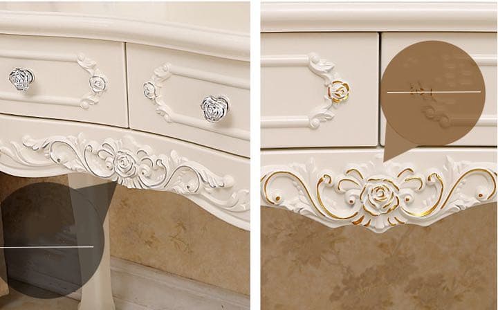 即日発送可能　ゴールド　大人気　北欧風ドレッサースツールライト 60cmセット