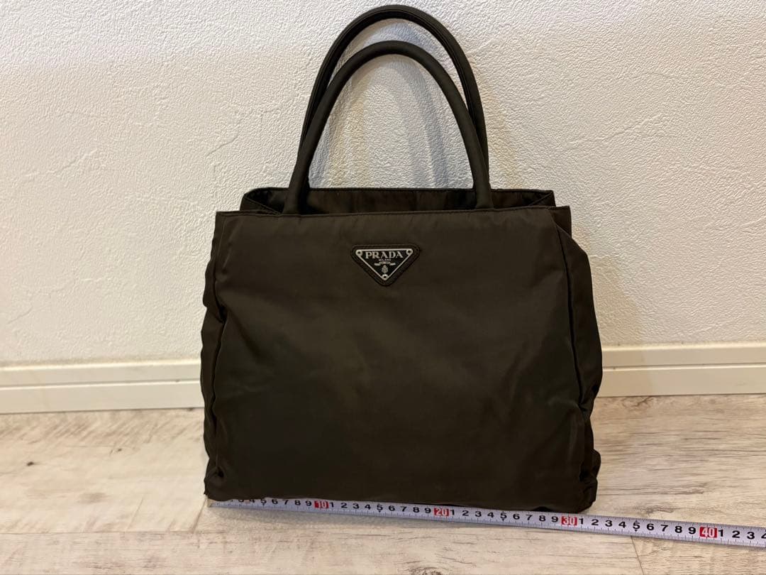 PRADA カーキ　ナイロン　 ハンドバッグ