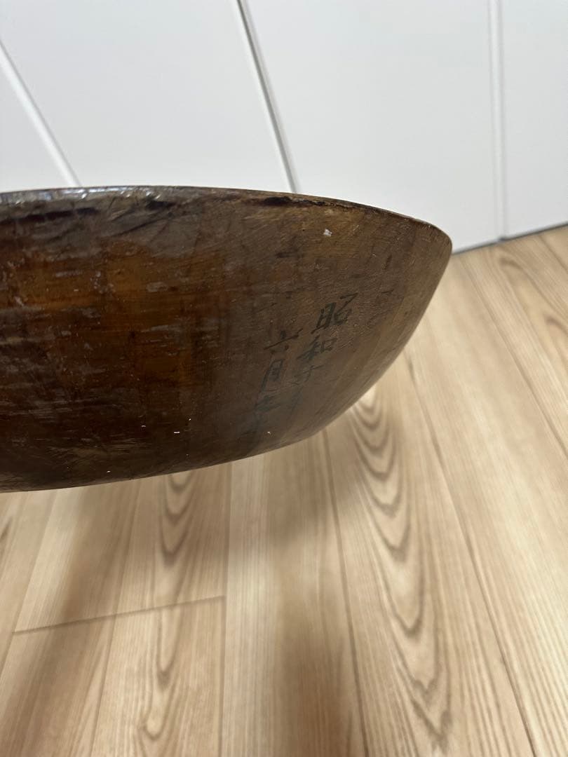 蕎麦こね鉢　木製 丸型ボウル　そば