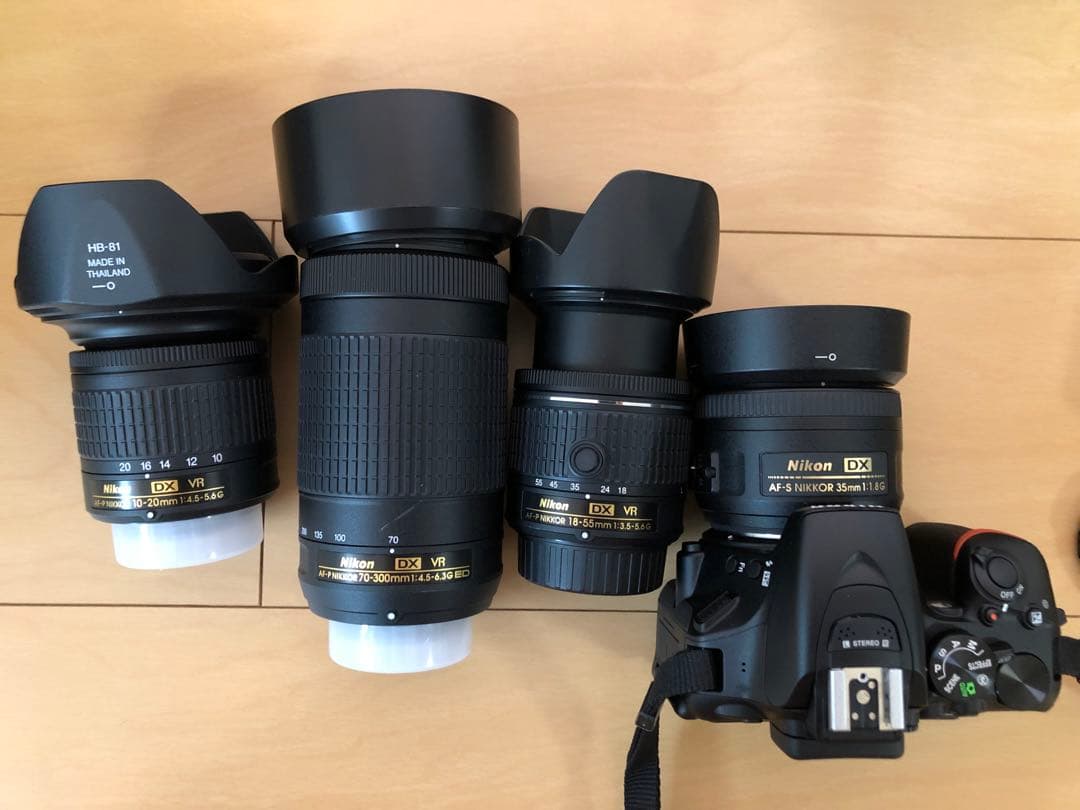 Nikon D5600 ダブルズームキット+単焦点レンズ+広角レンズetc