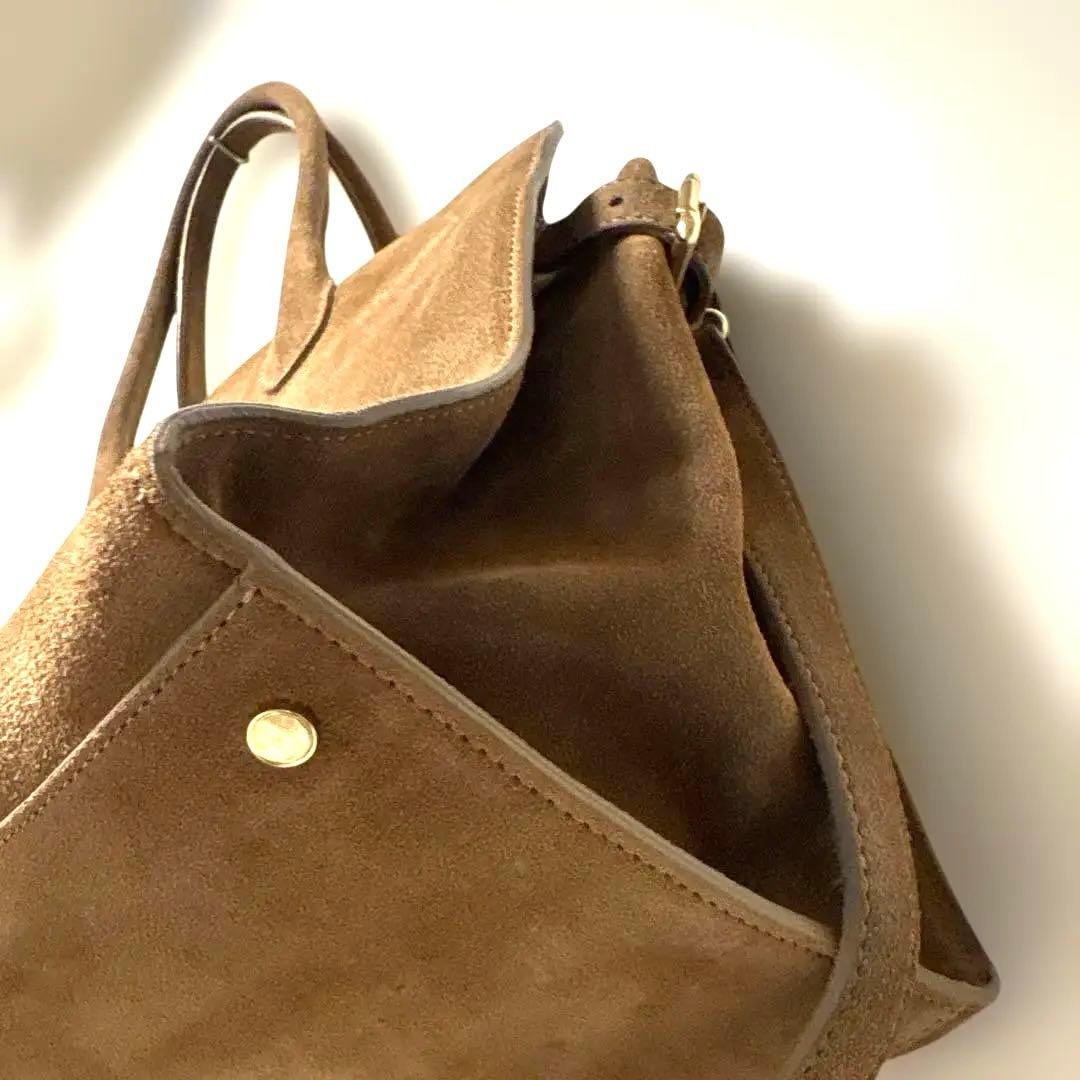 Milosミロススエードトートバッグボストン小旅行普段美品定価33000円秋冬春