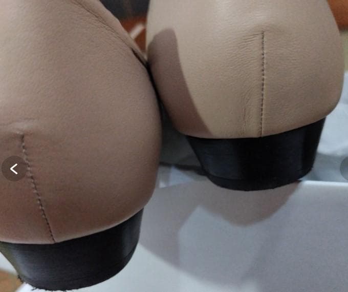 銀座かねまつ　バレエパンプス ベージュ×黒　フラット シューズ　1度履きました