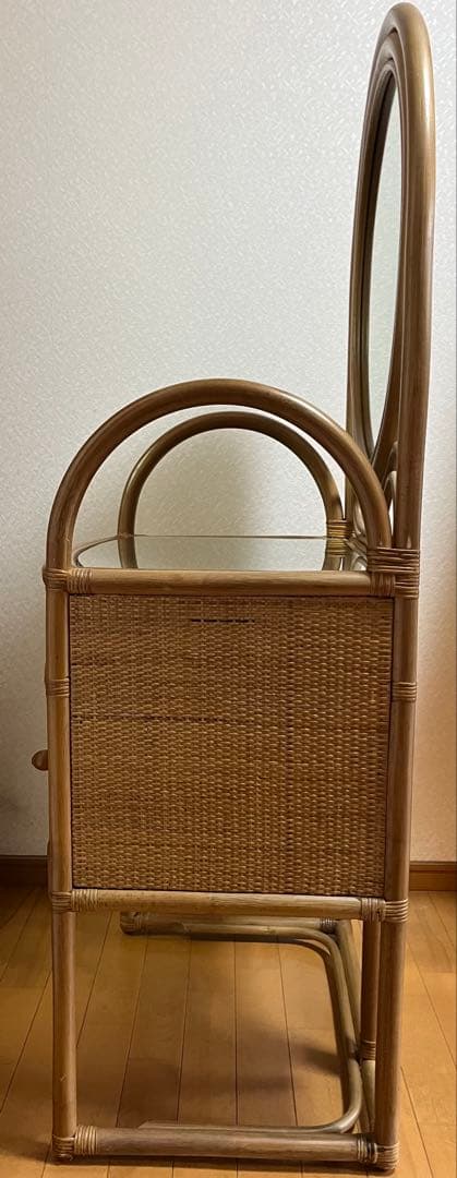 籐家具　籐　鏡台　ドレッサー　ビンテージ　ヴィンテージ　古家具