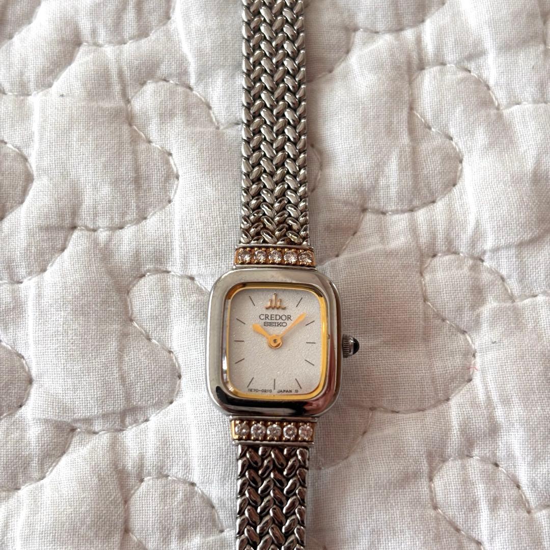 SEIKO セイコー クレドール 1E70-5130 18KT ダイヤモンド