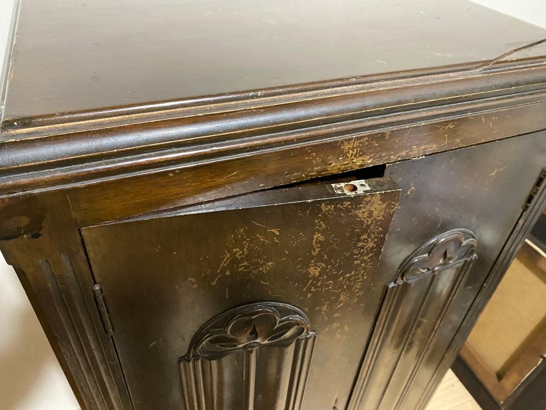 昭和レトロ　アンティークドロアーキャビネット　ヴィンテージ家具