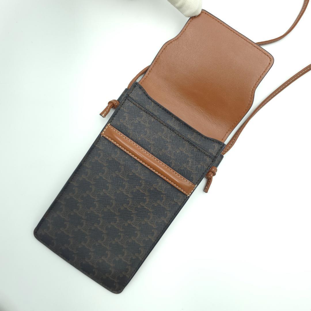 未使用 CELINE セリーヌ トリオンフ スマホショルダー モバイルポーチ