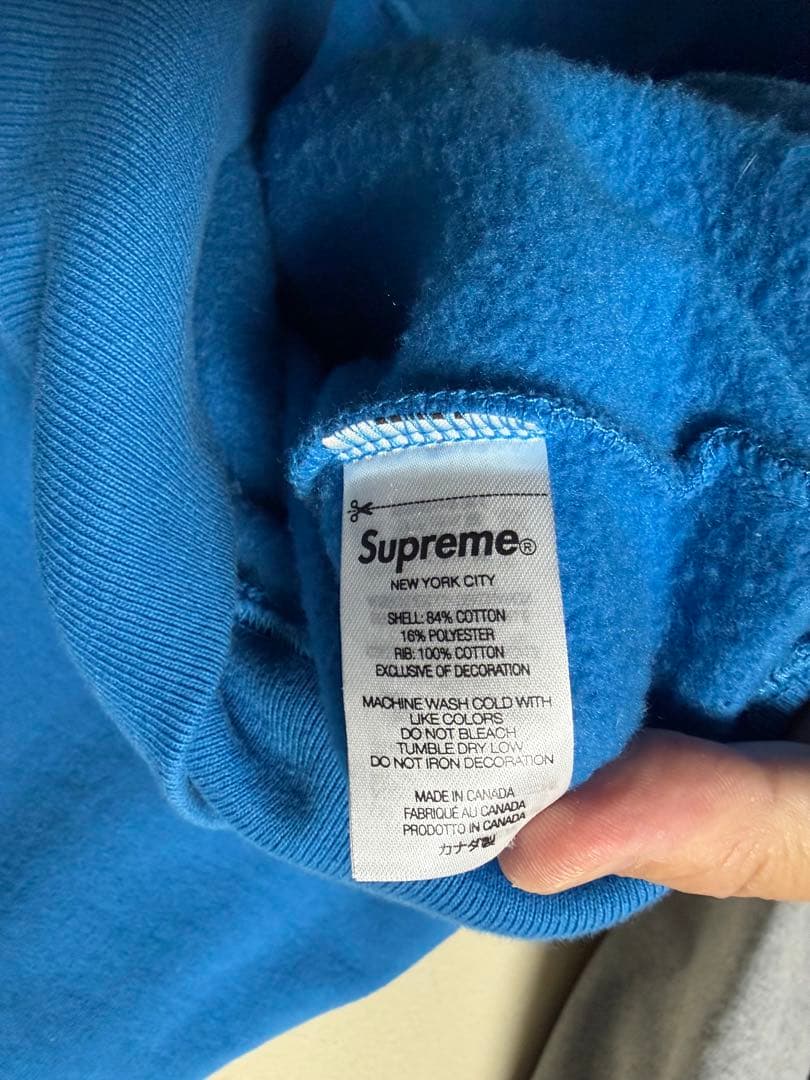 ホ*ク様 Supreme Box Logo Crewneck Blue L 22